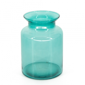 Glass Vase Brenda (20x14cm) petrol