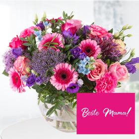 Flower Bouquet Renaissance + "Beste Mama" Greeting Card