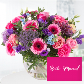 Flower Bouquet Renaissance + "Beste Mama" Greeting Card