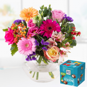 Flower Bouquet Kunterbunt + Chocolate Box Lass dich feiern