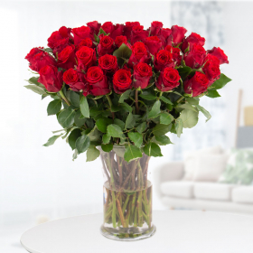 40 rote Rosen (40 cm)