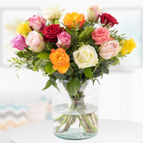 15 Colourful Roses - Premium Roses (50cm)