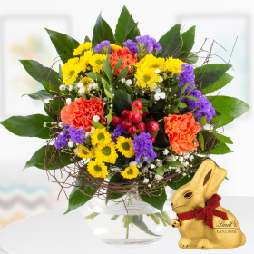 Flower Bouquet Louise + Lindt Easter Bunny