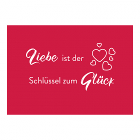 "Liebe ist der Schlüssel zum Glück" Greeting Card