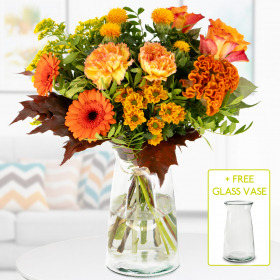 Flower Bouquet Herbstsonne + Free Glass Vase