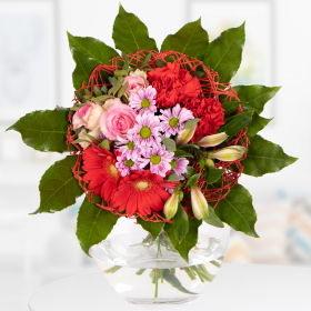 Biedermeier Bouquet Rote Eleganz