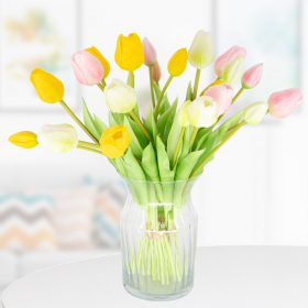 21 Colorful Artificial Tulips