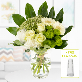 Flower Bouquet Ida + Free Glass Vase