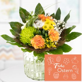 Biedermeier Bouquet Osternest + Greeting Card