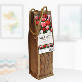 Tulip bulbs red "Merlot" in gift bag