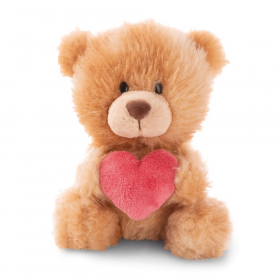 Nici Cuddly Bear Light Brown with Heart (18cm)