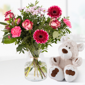 Flower Bouquet Carlotta + Nici Teddy "Bendix"