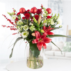 Flower Bouquet Red Christmas 