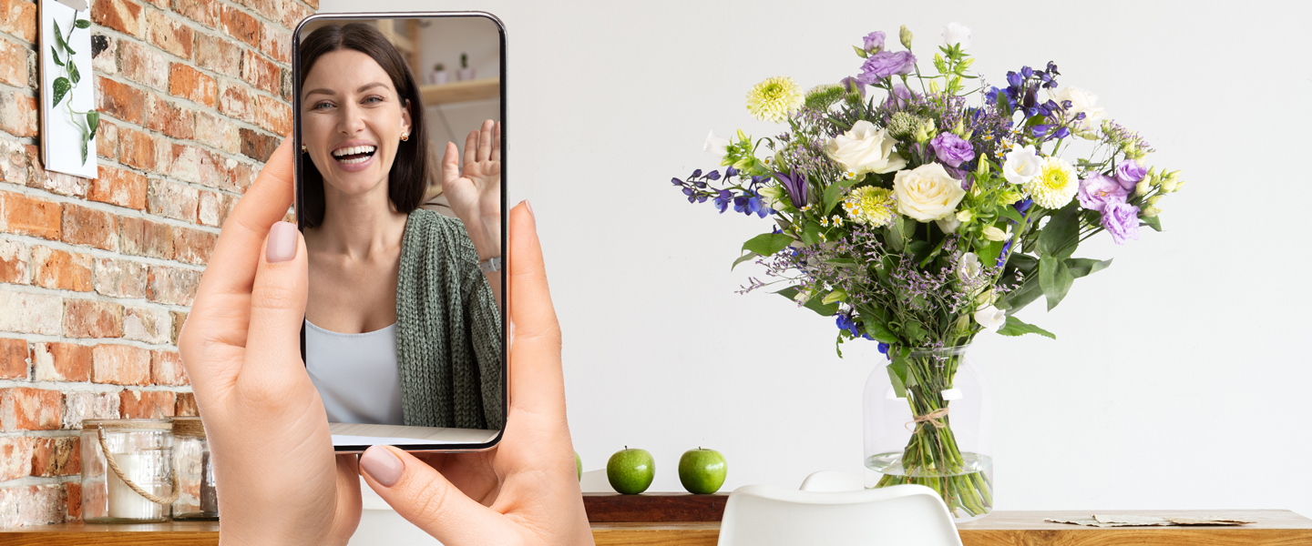 Send a video message with your flower greeting