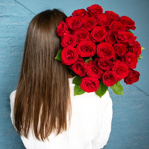 Red flowers for Valentine's Day