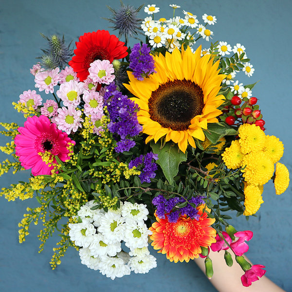 Order a colorful summer bouquet