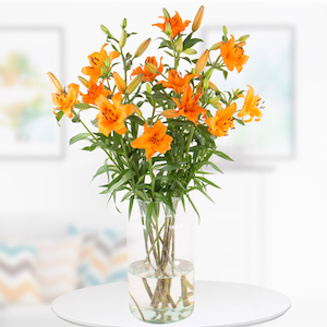 buy Flower Bouquet of Orange Lilies