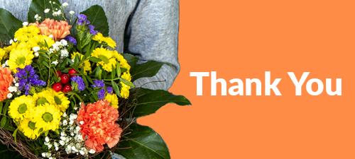 Say thank you with flowers